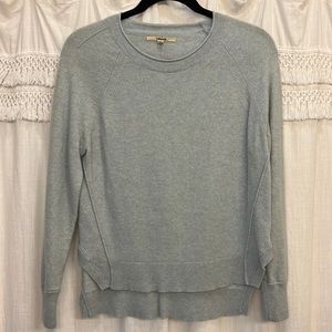 J brand baby blue cashmere sweater with small hole
